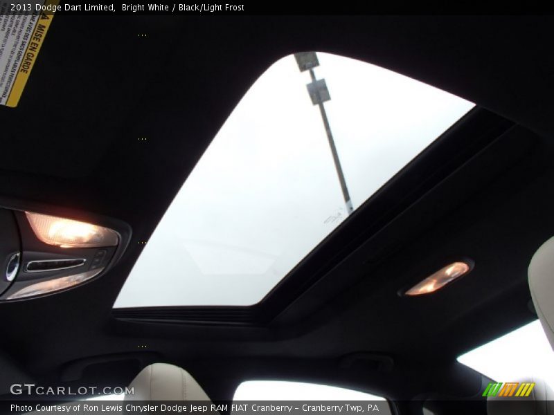 Bright White / Black/Light Frost 2013 Dodge Dart Limited