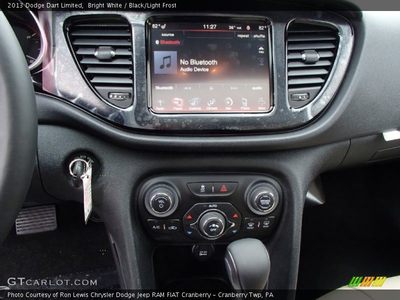 Bright White / Black/Light Frost 2013 Dodge Dart Limited