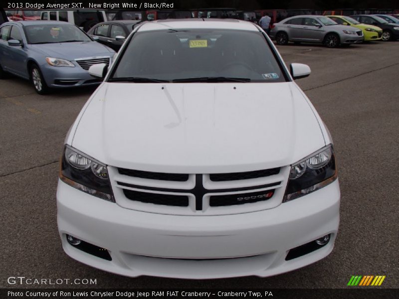 New Bright White / Black/Red 2013 Dodge Avenger SXT