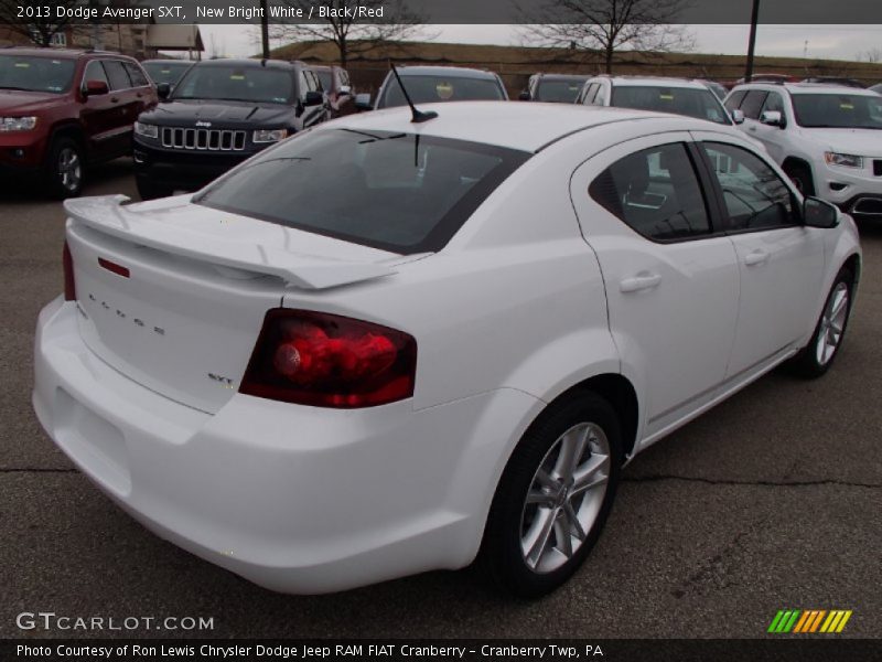 New Bright White / Black/Red 2013 Dodge Avenger SXT