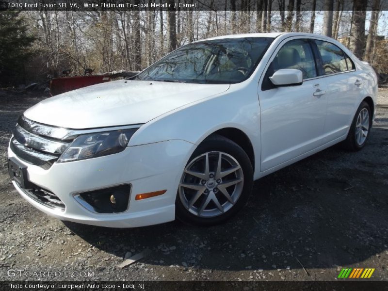 White Platinum Tri-coat Metallic / Camel 2010 Ford Fusion SEL V6