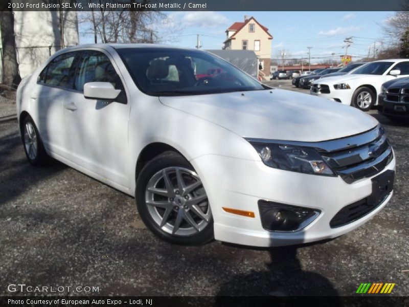 White Platinum Tri-coat Metallic / Camel 2010 Ford Fusion SEL V6