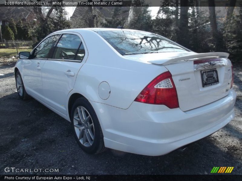 White Platinum Tri-coat Metallic / Camel 2010 Ford Fusion SEL V6