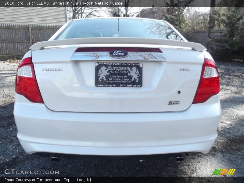 White Platinum Tri-coat Metallic / Camel 2010 Ford Fusion SEL V6