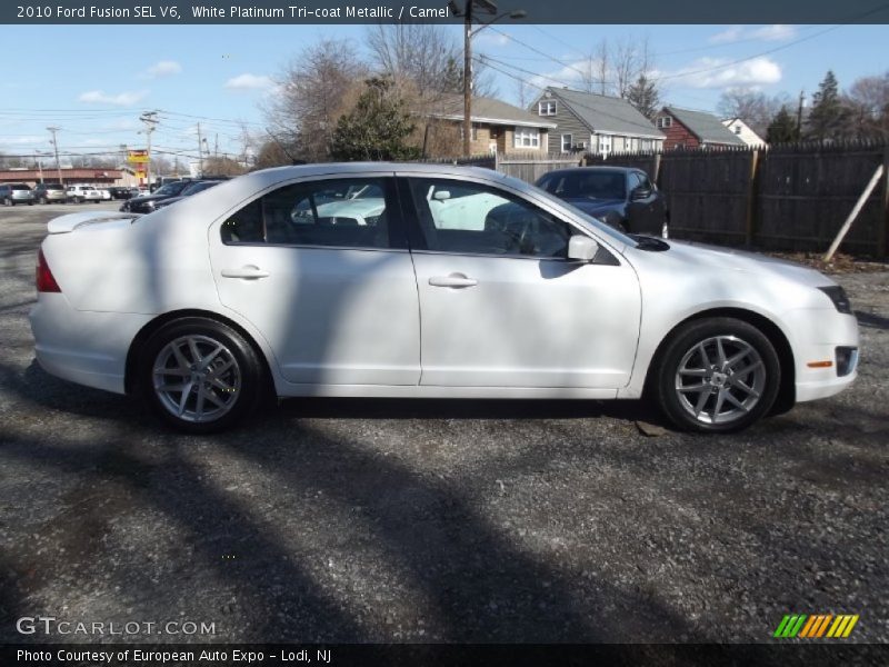 White Platinum Tri-coat Metallic / Camel 2010 Ford Fusion SEL V6