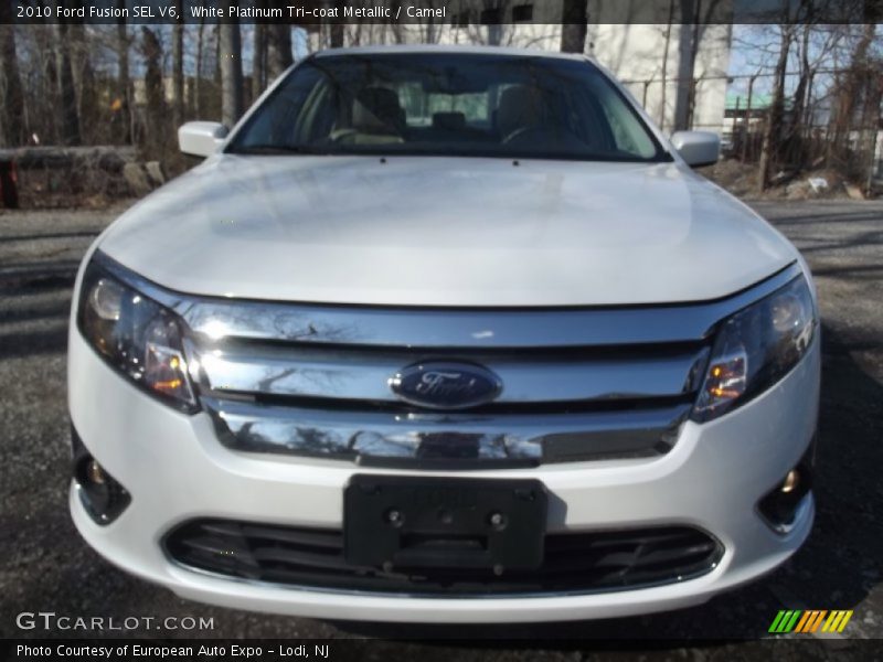 White Platinum Tri-coat Metallic / Camel 2010 Ford Fusion SEL V6