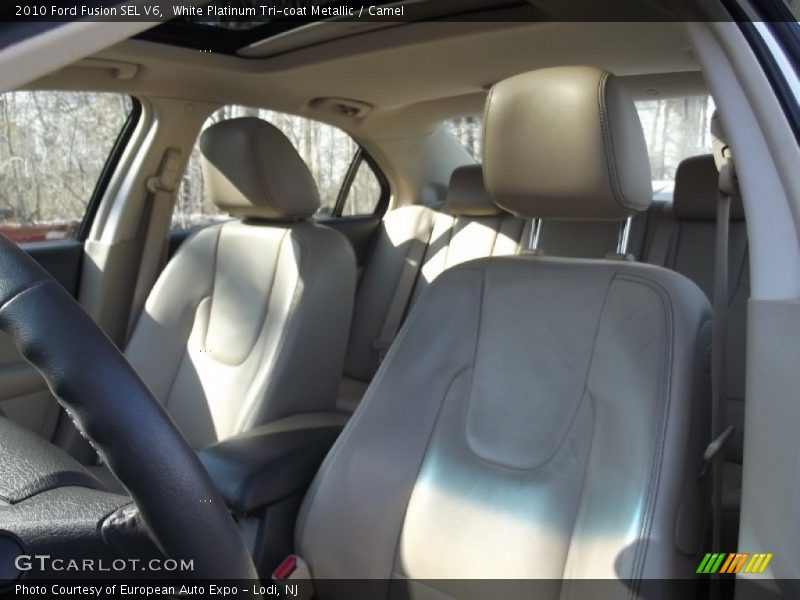 White Platinum Tri-coat Metallic / Camel 2010 Ford Fusion SEL V6