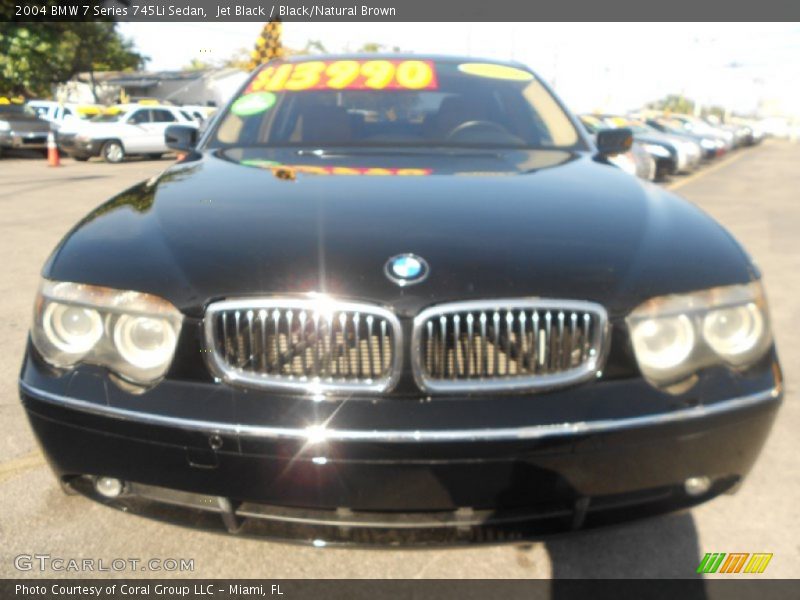 Jet Black / Black/Natural Brown 2004 BMW 7 Series 745Li Sedan