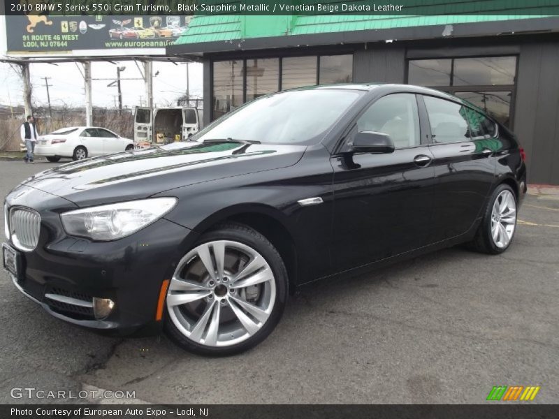 Black Sapphire Metallic / Venetian Beige Dakota Leather 2010 BMW 5 Series 550i Gran Turismo