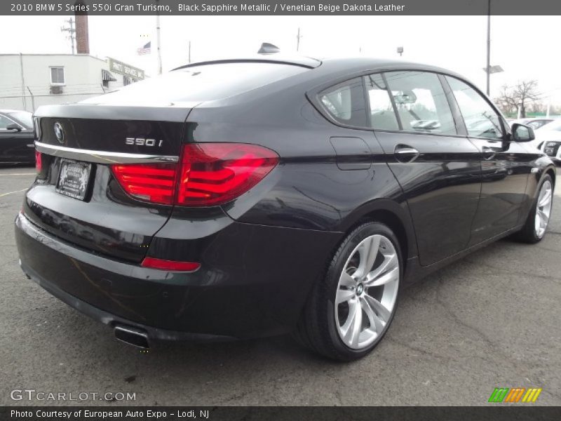 Black Sapphire Metallic / Venetian Beige Dakota Leather 2010 BMW 5 Series 550i Gran Turismo