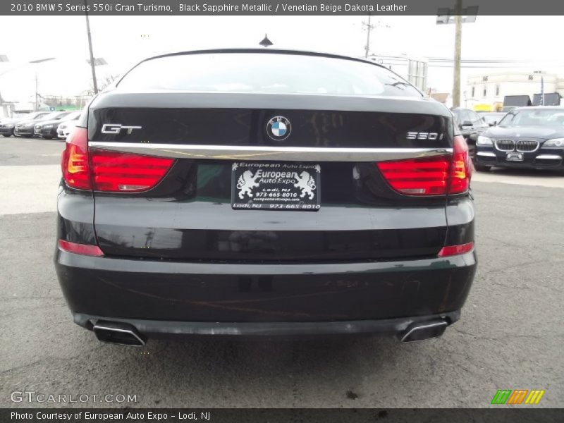 Black Sapphire Metallic / Venetian Beige Dakota Leather 2010 BMW 5 Series 550i Gran Turismo