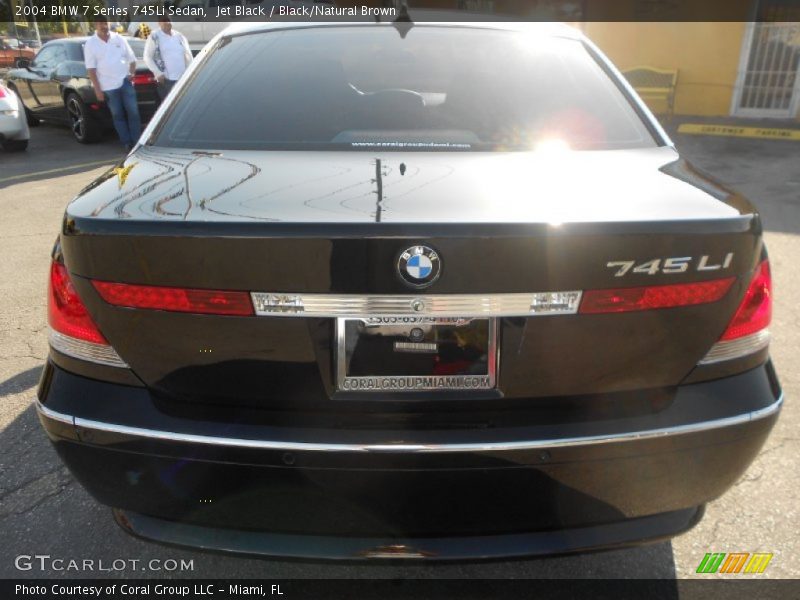 Jet Black / Black/Natural Brown 2004 BMW 7 Series 745Li Sedan