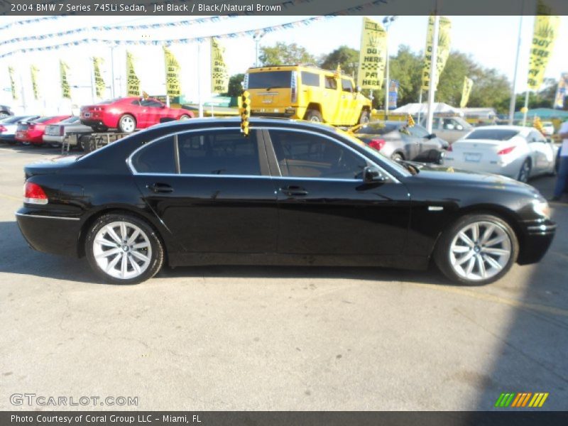 Jet Black / Black/Natural Brown 2004 BMW 7 Series 745Li Sedan