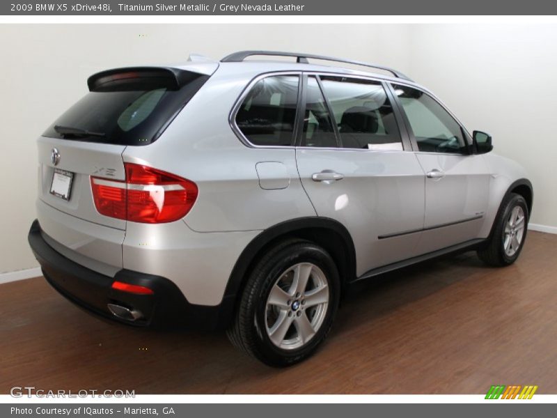 Titanium Silver Metallic / Grey Nevada Leather 2009 BMW X5 xDrive48i