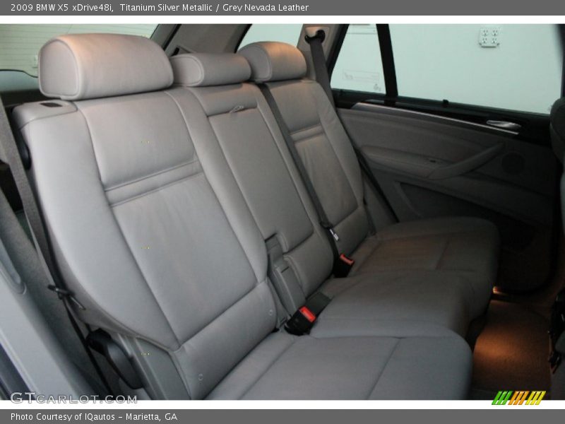 Titanium Silver Metallic / Grey Nevada Leather 2009 BMW X5 xDrive48i