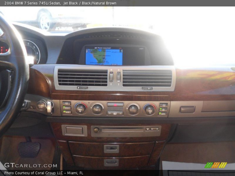 Jet Black / Black/Natural Brown 2004 BMW 7 Series 745Li Sedan