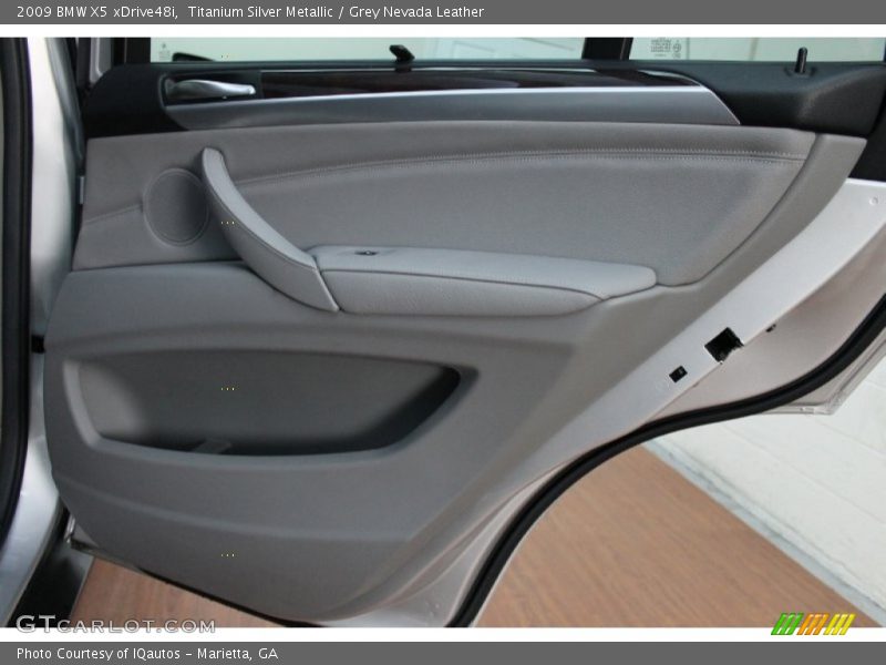 Titanium Silver Metallic / Grey Nevada Leather 2009 BMW X5 xDrive48i