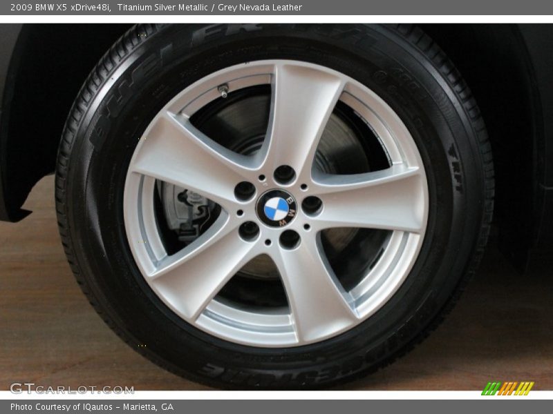 Titanium Silver Metallic / Grey Nevada Leather 2009 BMW X5 xDrive48i