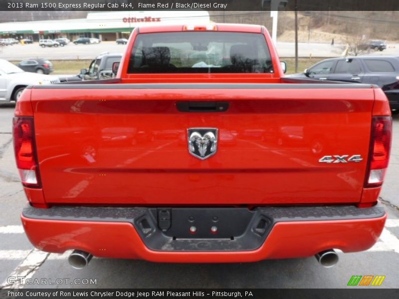 Flame Red / Black/Diesel Gray 2013 Ram 1500 Express Regular Cab 4x4