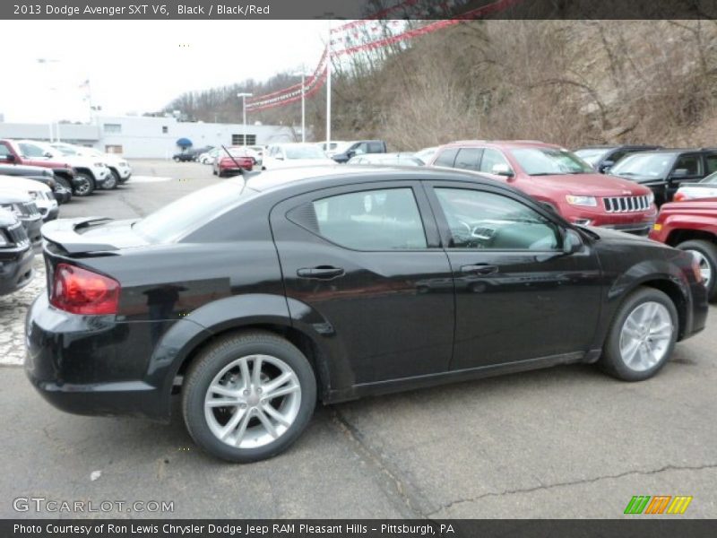 Black / Black/Red 2013 Dodge Avenger SXT V6