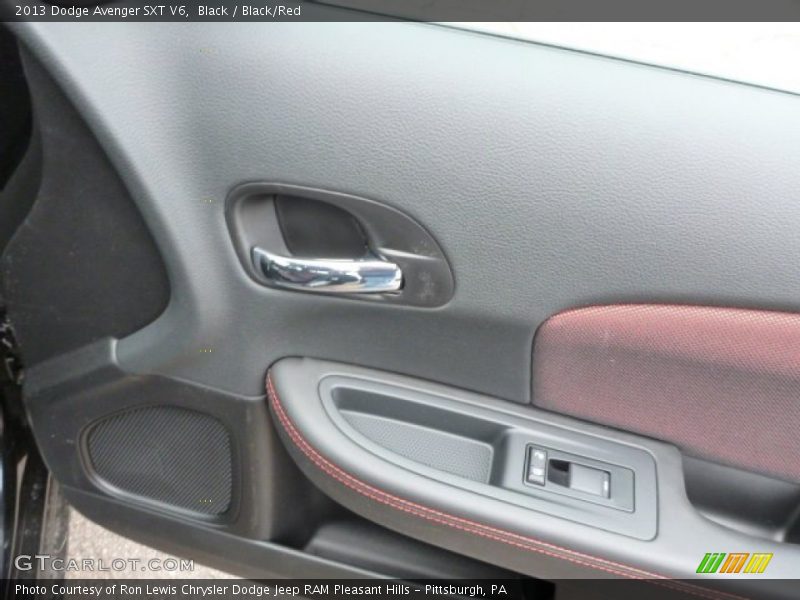 Black / Black/Red 2013 Dodge Avenger SXT V6