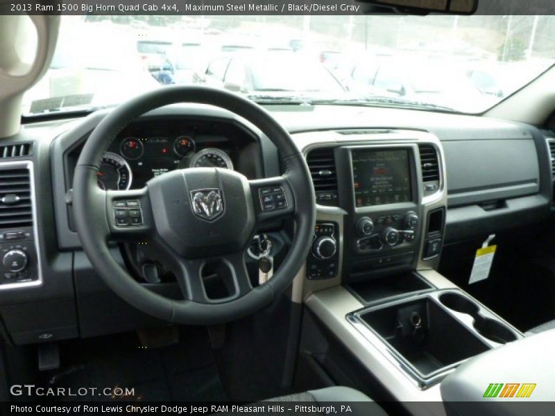 Maximum Steel Metallic / Black/Diesel Gray 2013 Ram 1500 Big Horn Quad Cab 4x4