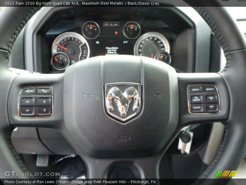 Maximum Steel Metallic / Black/Diesel Gray 2013 Ram 1500 Big Horn Quad Cab 4x4
