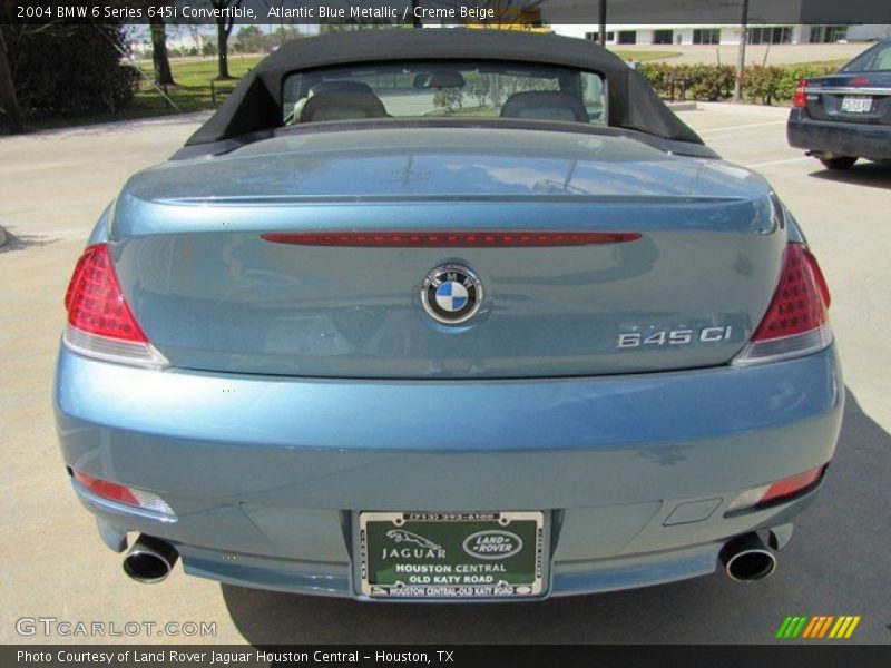 Atlantic Blue Metallic / Creme Beige 2004 BMW 6 Series 645i Convertible