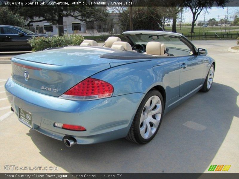 Atlantic Blue Metallic / Creme Beige 2004 BMW 6 Series 645i Convertible