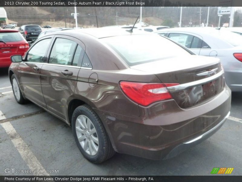 Deep Auburn Pearl / Black/Light Frost Beige 2013 Chrysler 200 Touring Sedan