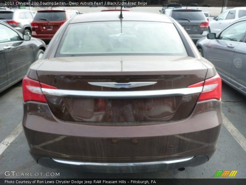 Deep Auburn Pearl / Black/Light Frost Beige 2013 Chrysler 200 Touring Sedan