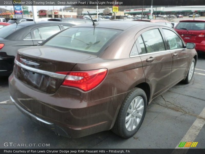 Deep Auburn Pearl / Black/Light Frost Beige 2013 Chrysler 200 Touring Sedan