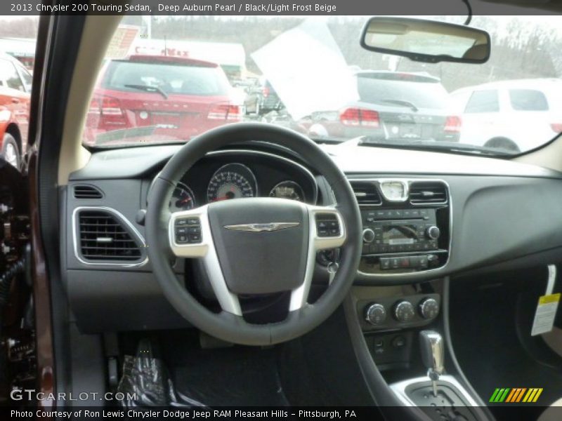 Deep Auburn Pearl / Black/Light Frost Beige 2013 Chrysler 200 Touring Sedan