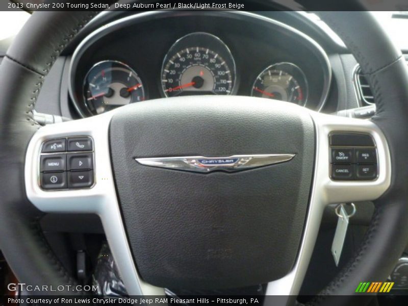 Deep Auburn Pearl / Black/Light Frost Beige 2013 Chrysler 200 Touring Sedan