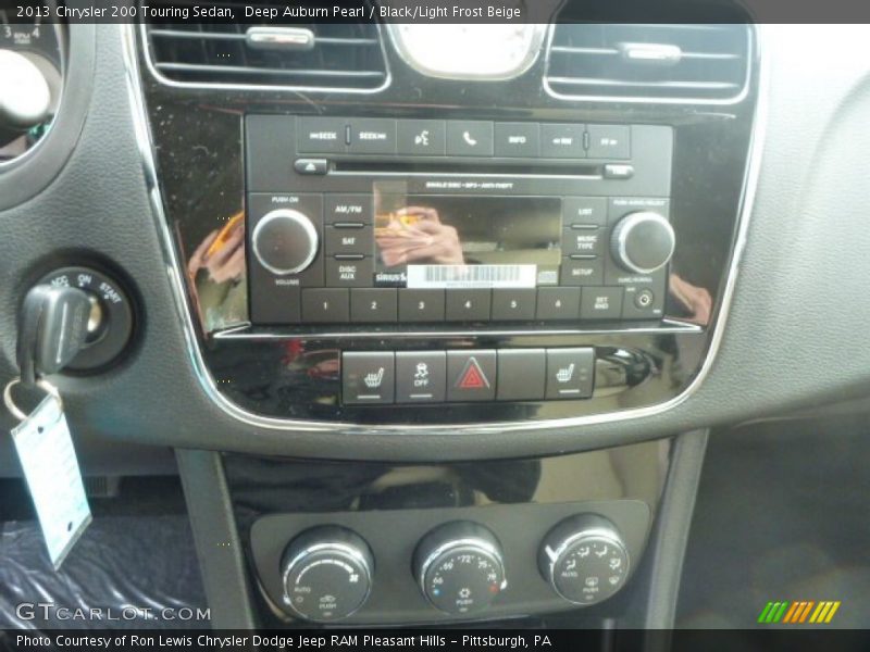Deep Auburn Pearl / Black/Light Frost Beige 2013 Chrysler 200 Touring Sedan