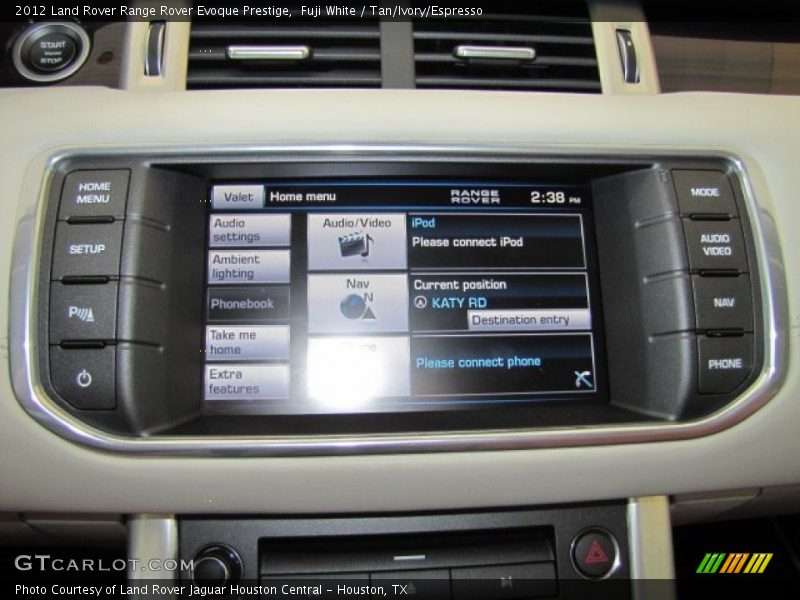 Controls of 2012 Range Rover Evoque Prestige