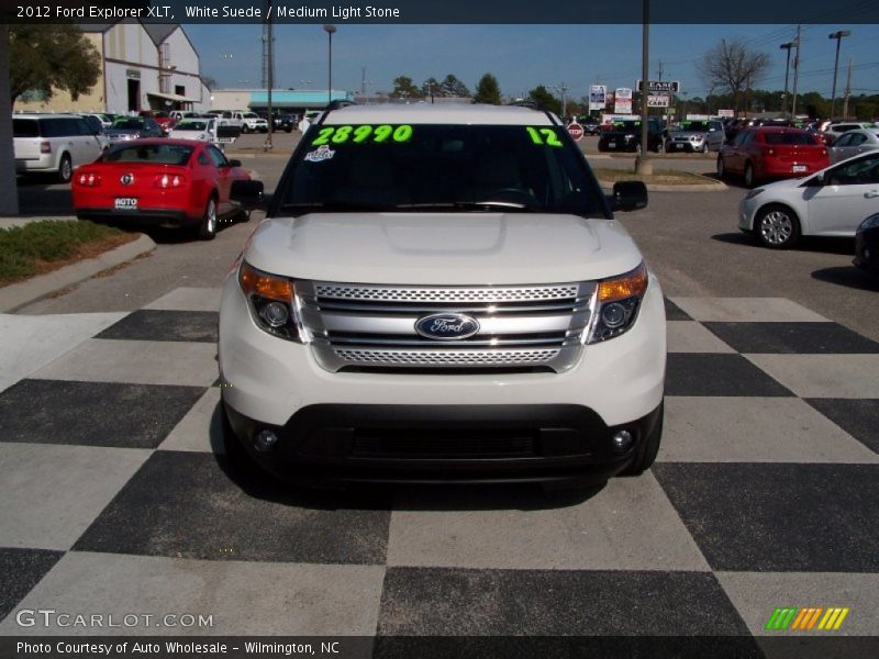 White Suede / Medium Light Stone 2012 Ford Explorer XLT