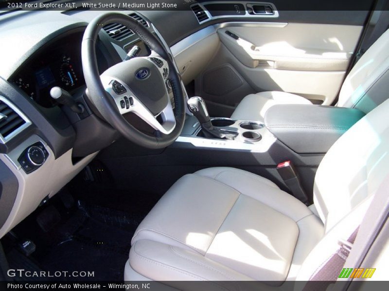 White Suede / Medium Light Stone 2012 Ford Explorer XLT