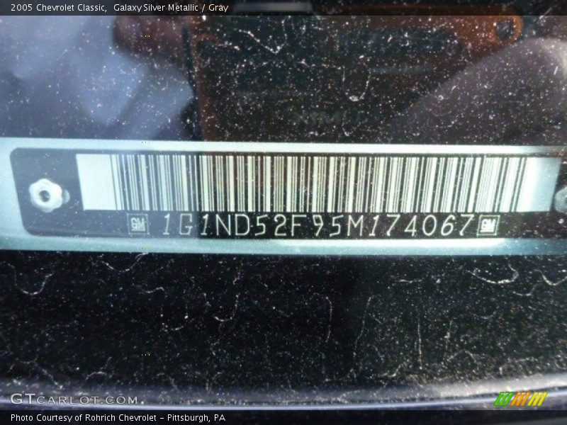 Galaxy Silver Metallic / Gray 2005 Chevrolet Classic