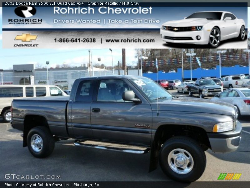 Graphite Metallic / Mist Gray 2002 Dodge Ram 2500 SLT Quad Cab 4x4
