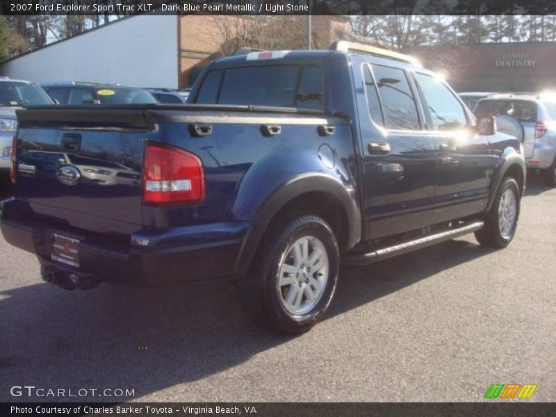 Dark Blue Pearl Metallic / Light Stone 2007 Ford Explorer Sport Trac XLT