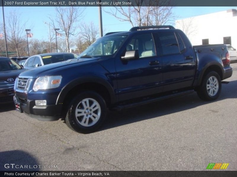 Dark Blue Pearl Metallic / Light Stone 2007 Ford Explorer Sport Trac XLT