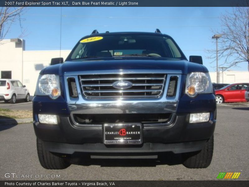 Dark Blue Pearl Metallic / Light Stone 2007 Ford Explorer Sport Trac XLT