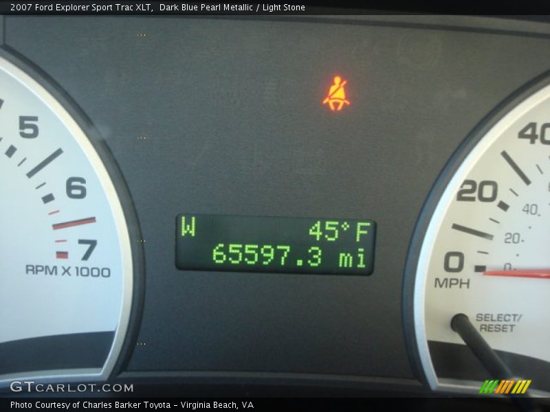 Dark Blue Pearl Metallic / Light Stone 2007 Ford Explorer Sport Trac XLT