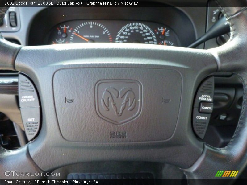 Graphite Metallic / Mist Gray 2002 Dodge Ram 2500 SLT Quad Cab 4x4