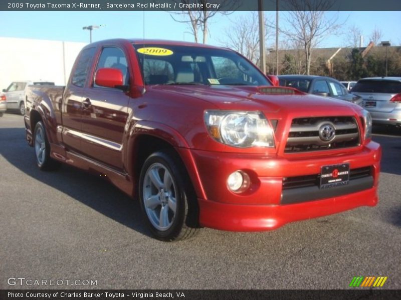 Barcelona Red Metallic / Graphite Gray 2009 Toyota Tacoma X-Runner