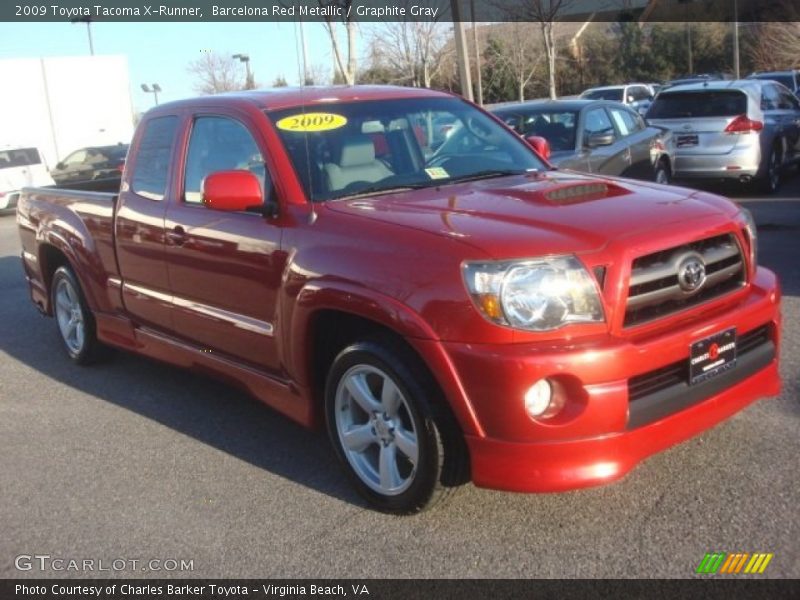 Barcelona Red Metallic / Graphite Gray 2009 Toyota Tacoma X-Runner