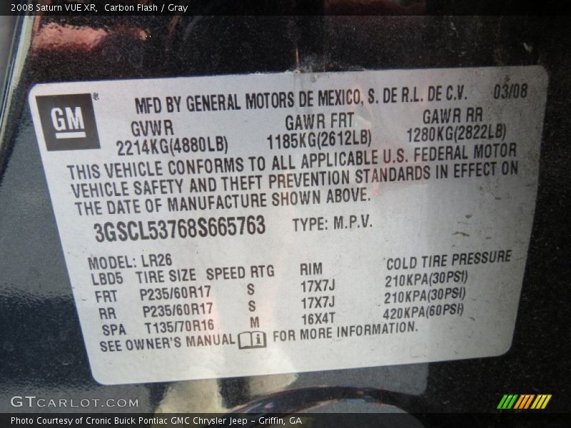 Carbon Flash / Gray 2008 Saturn VUE XR