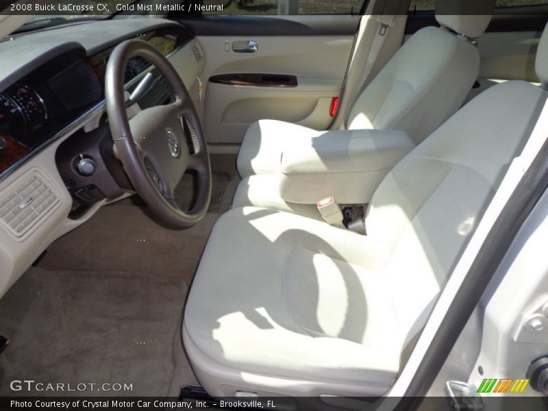 Gold Mist Metallic / Neutral 2008 Buick LaCrosse CX