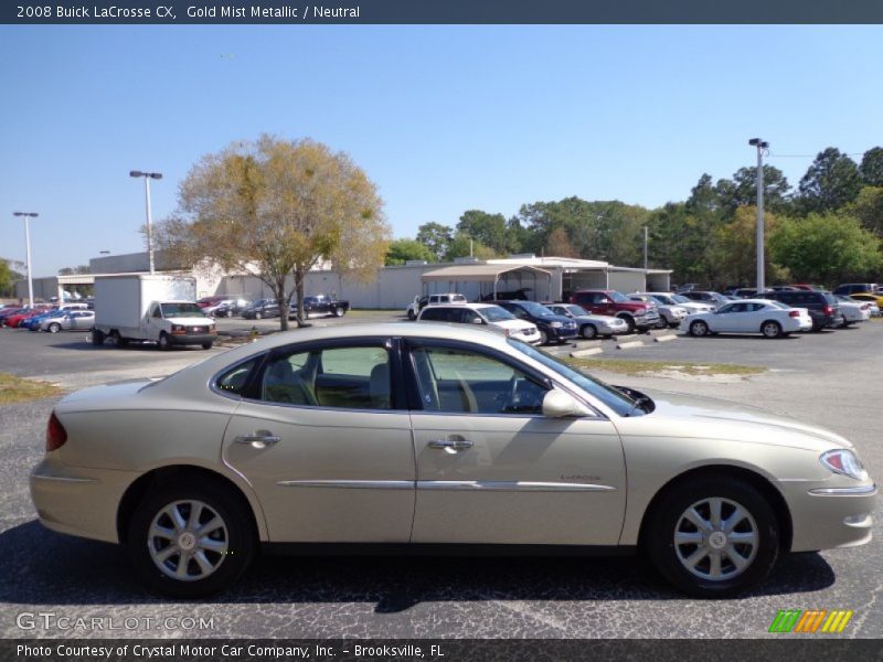 Gold Mist Metallic / Neutral 2008 Buick LaCrosse CX